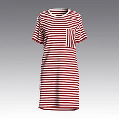 Платье-футболка свободное в полоску 4022.47 ARDI красный